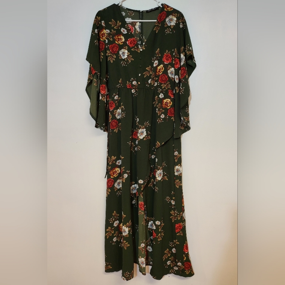 Backless Beach Split Maxi Dress with Belt